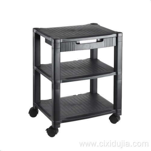 2 Shelf Under Desk Mobile Printer Stand Cart